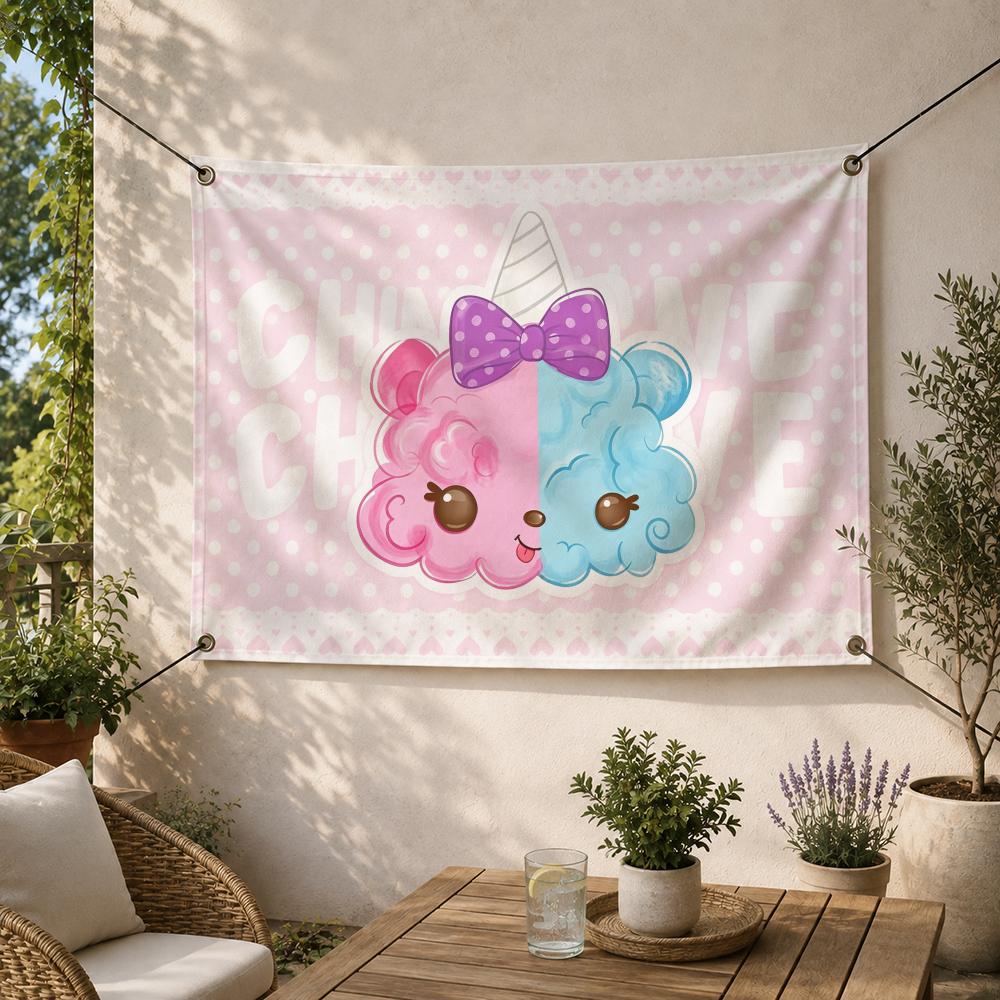 Kids Yard Toys - おもちゃ、かわいい、子供向け、人気、ミニサイズの「Num Noms」旗、屋外、庭、キャンプ、パーティー、家の壁掛け装飾用の装飾旗。