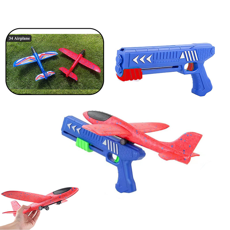 Catapult Launcher Toy - HHキッズ 24/34cm フォーム飛行機ランチャー 屋外用おもちゃ 男の子向けスポーツカタパルトゲーム 女の子向け誕生日クリスマスプレゼント