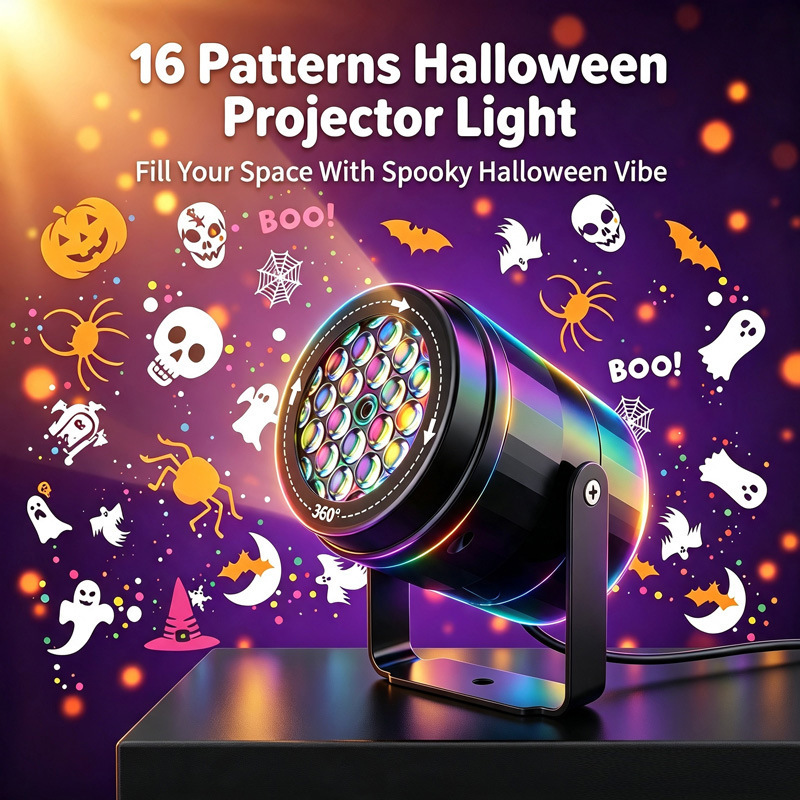 ハロウィン クリスマス LED プロジェクターライト 360 - Kids Yard Toys のレビューと価格