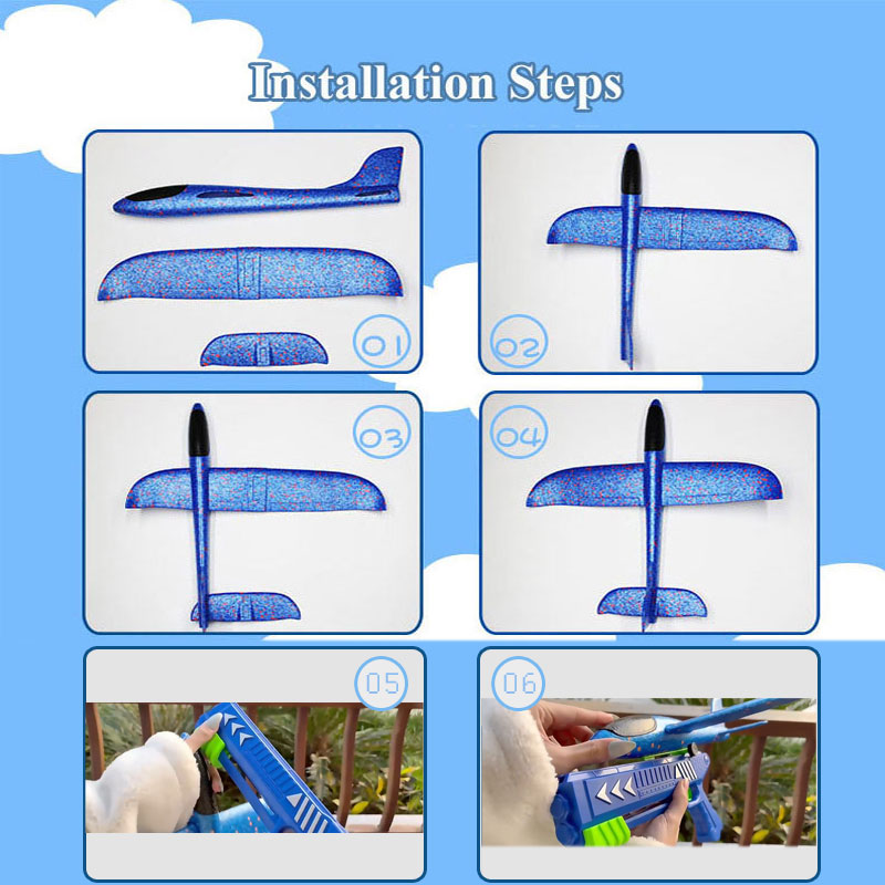 HHキッズ 24/34cm フォーム飛行機ランチャー 屋外用 - Catapult Launcher Toy のレビューと価格