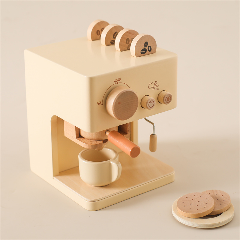 子供木製モンテッソーリおもちゃセット子供コーヒーマシンキッチ - Kids Toys Kitchen Set のレビューと価格