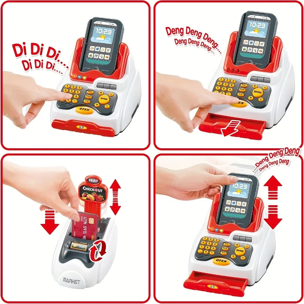 33 個のおもちゃのレジ、子供用チェックアウトスキャナーフル - Toy Cash Register のレビューと価格